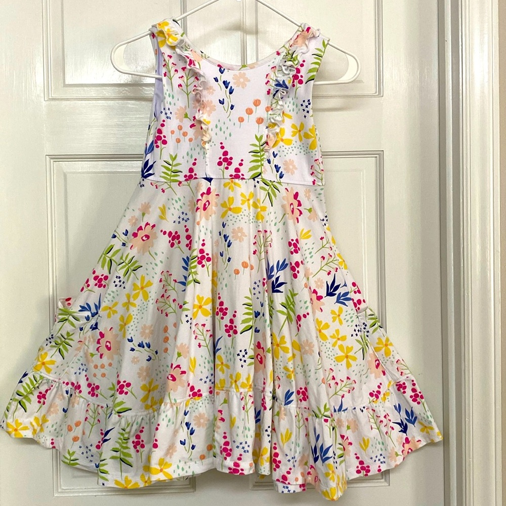 Natalie Grant girls size 8 floral Twirl dress